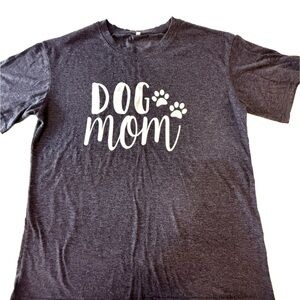 Dog Mom T-Shirt - Gray, Medium